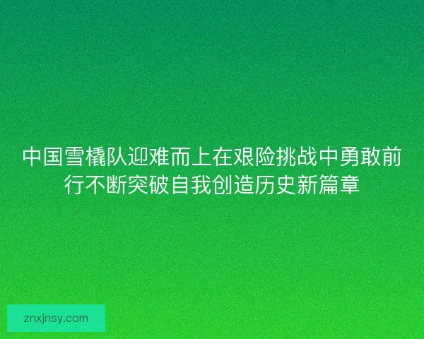 中国雪橇队迎难而上在艰险挑战中勇敢前行不断突破自我创造历史新篇章